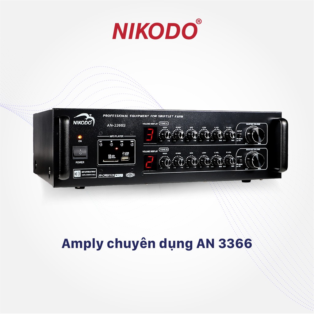 Amply Nikodo AN 3366S 4 kênh âm thanh riêng biệt, tải 560 loa ru thumbnail
