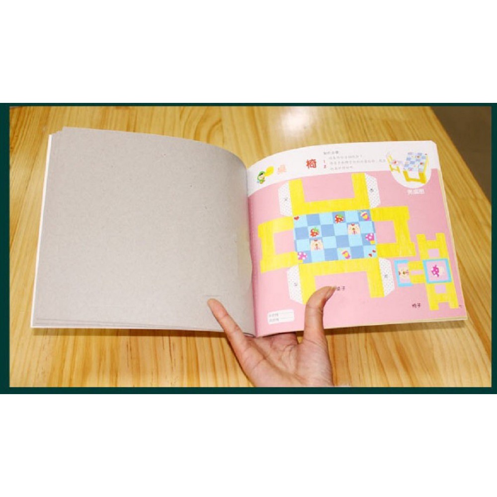 Bộ gấp giấy Arigami Nhật Bản 3D bìa cứng có màu (Quyển 12 trang - 6 chủ đề)