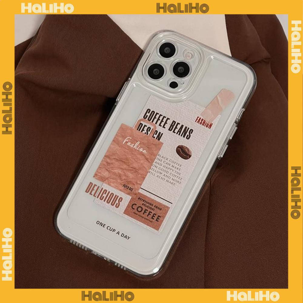 iPhone Case Clear Case Soft Thick TPU Shockproof Super Transparent Protection Camera Plating Button Brown Coffee For iPhone 13 Pro Max iPhone 12 Pro Max iPhone 11 iPhone 7Plus
