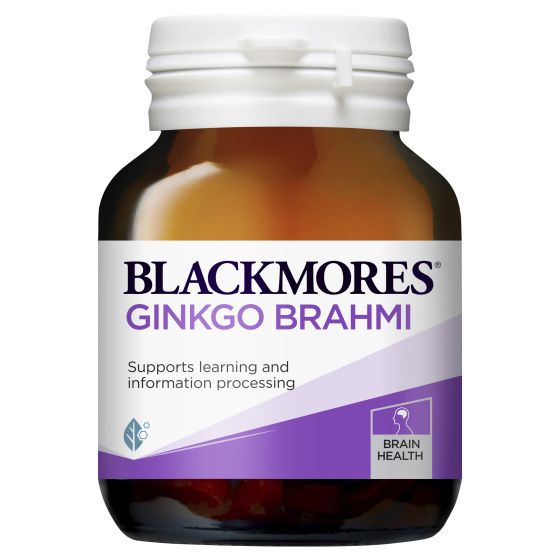 [Hàng chuẩn Úc] Viên uống Blackmores ginkgo brahmi 40 viên- hoạt huyết dưỡng não, hỗ trợ tuần hoàn máu não Úc