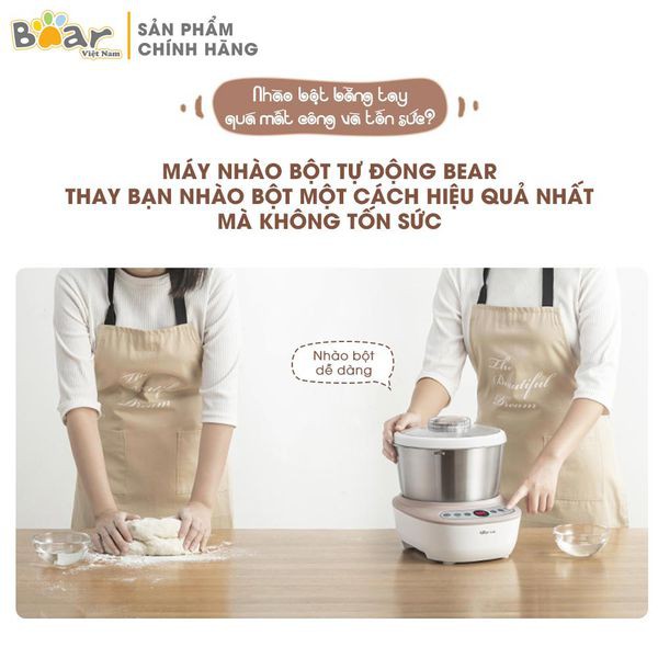 [FreeShip][Ship 2H]Máy Trộn Bột, Ủ Bột Đa năng, dung tích 5L Bear HMJ-A50B1 (Hàng chính hãng - bảo hành 12 tháng)