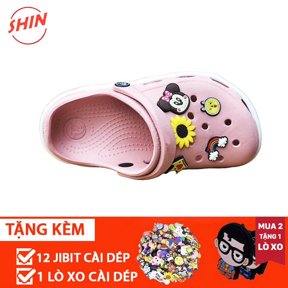 dép cross hồng đế trắng lượn sóng unisex cao cấpFREESHIPsục cross bít đầu hotrend DU01
