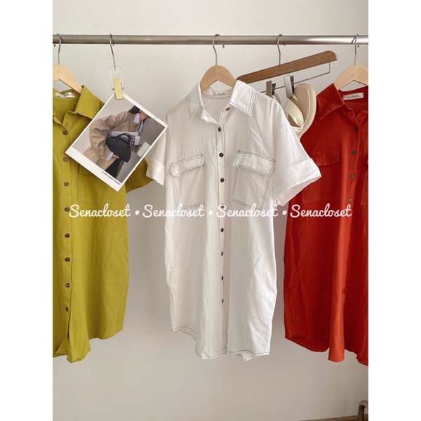 Đầm Váy basic viền chỉ nổi cực xinh D013 (Ảnh thật)