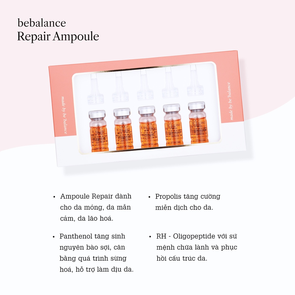 Tinh chất chuyên sâu BEBALANCE Repair Ampoule 10ml