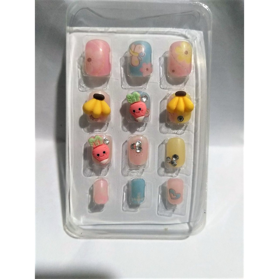 HÀNG MỚI VỀ - Bộ Dán Móng Tay Nổi 3D Cho Bé Gái Xinh Xắn - Ngộ Ngĩnh - Đáng Yêu