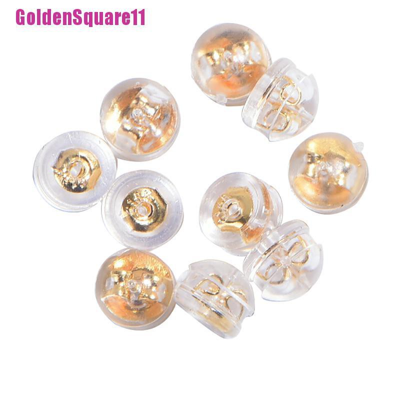 Bộ 10 Nút Bịt Bông Tai Bằng Nhựa Mềm Trong Suốt Tiện Dụng