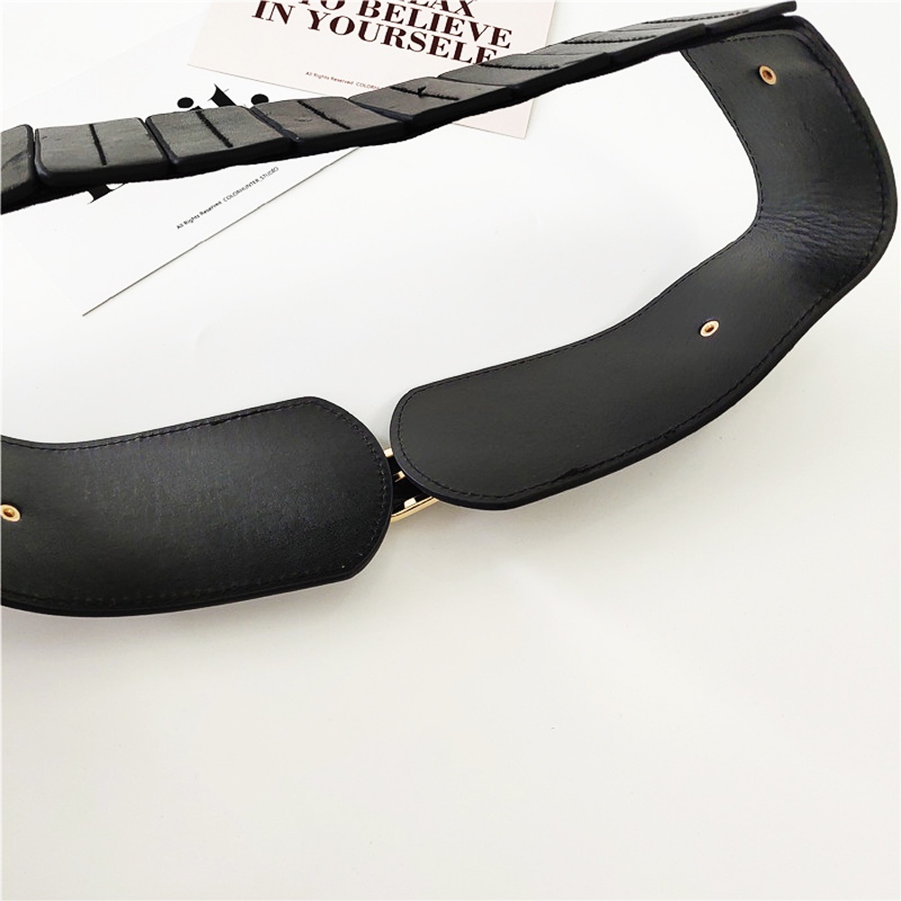 Thắt lưng da bản to màu trơn phong cách thời trang cổ điển sang trọng dành cho nữ