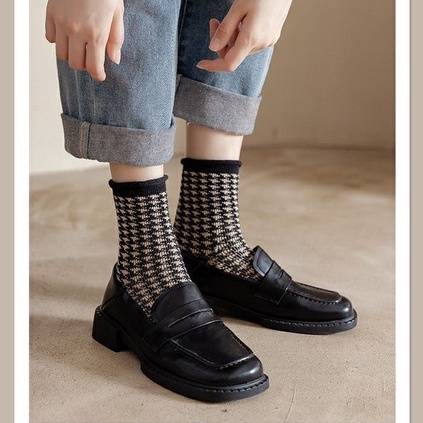 Tất Vớ Cotton In Họa Tiết Hoạt Hình Phong Cách Hàn Quốc Xinh Xắn