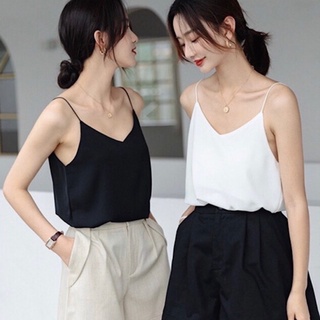 Áo lụa 2 dây cổ chữ V mặc bên trong VEST