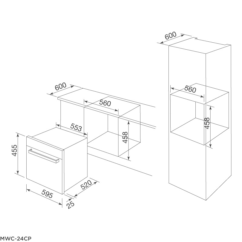 Tủ Bảo Quản Rượu Âm Tủ Malloca MWC 24CP - Sức Chứa Khoảng 24 Chai - 56L