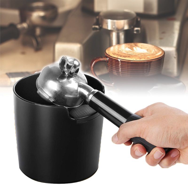 HO Coffee Grind Knock Box Anti slip Espresso Coffee Grind Waste Dump Bin Knock Bar for Barist