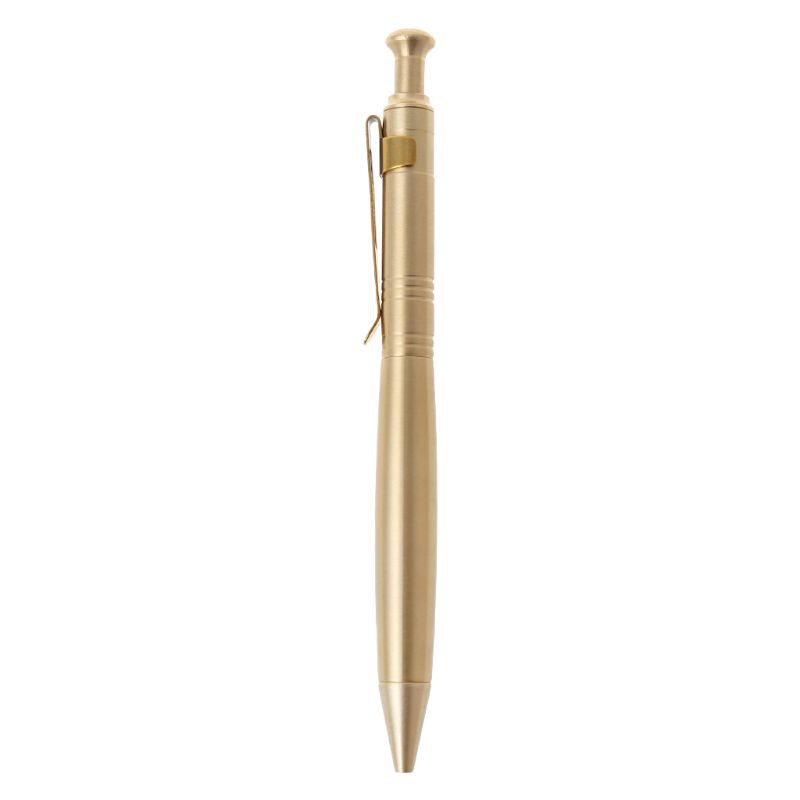 zuo✨Luxury Stainless Steel Brass Business office Ballpoint Pen Office School Supplies Stationery 0.5mm Nib