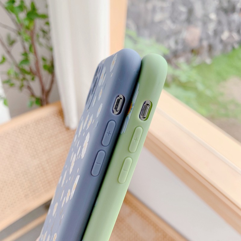 Daisy flower case iphone 12 11 pro Max 12 mini XS Max xr Ốp điện thoại mềm in hình vương miện QUEEN/ KING cho iPhone 6 6S 6+ 6S+ 7 7+ 8 8+ X XS XR XSMAX