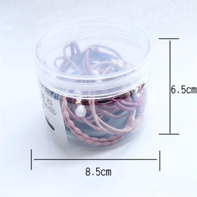 Dây chun buộc tóc, Chun buộc tóc FreeShip Thiết kế đơn giản phong cách (Hộp 12 sợi tiện lợi)