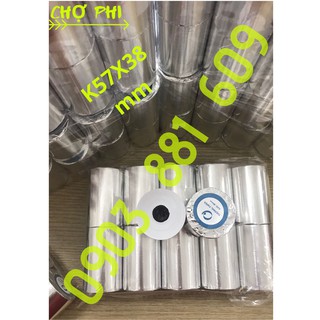 GIẤY IN BILL KHỔ K57X38MM [LẺ TỪNG CUỘN]- IN MÁY POS CẦM TAY - IN BIÊN LAI DI ĐỘNG