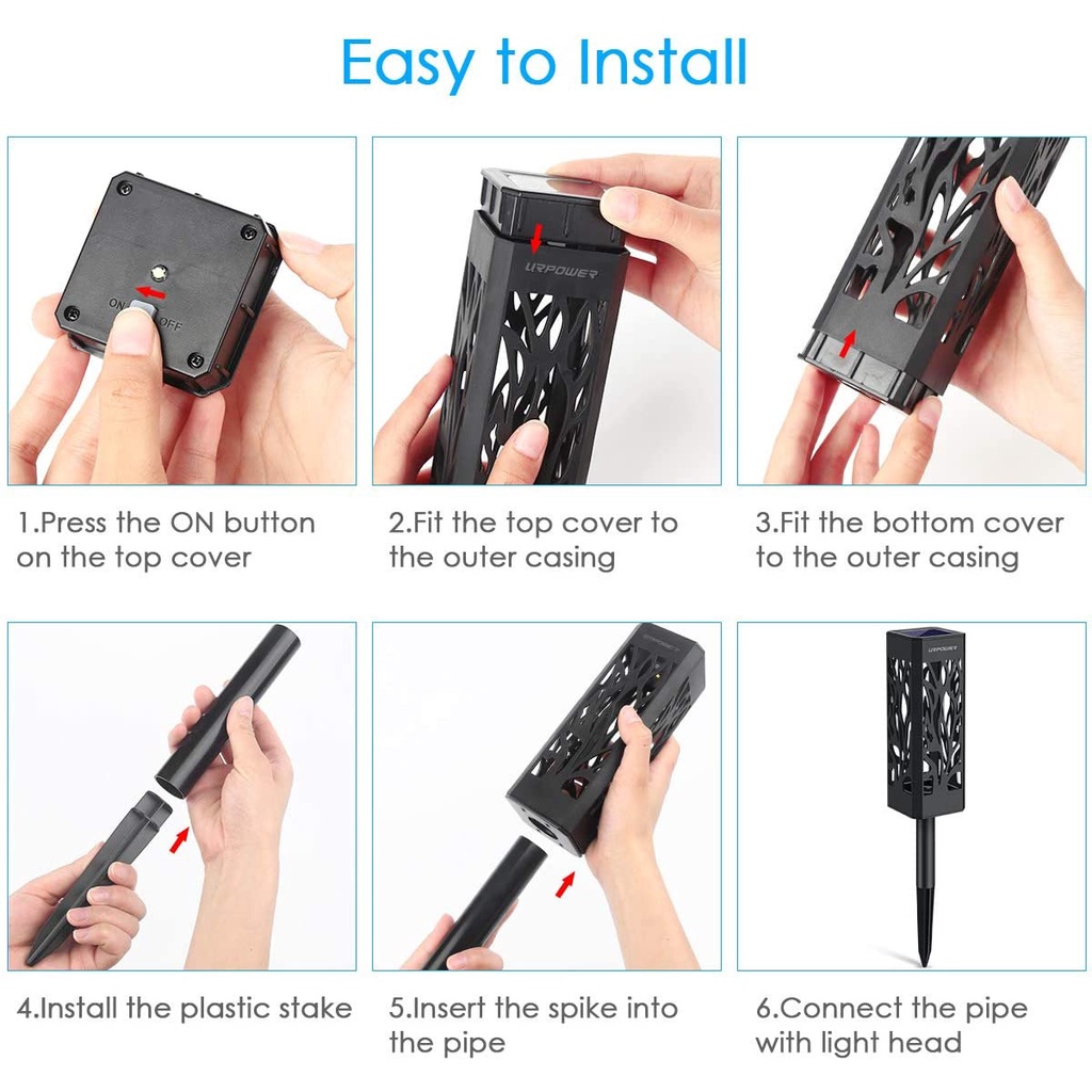 Đèn LED trang trí sân vườn chống nước sử dụng năng lượng mặt trời