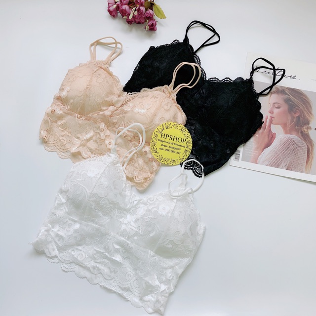 Áo bra 2 dây, áo lót ren hoa mai mềm mại co giãn thoải mái có đệm ngực 339 | BigBuy360 - bigbuy360.vn