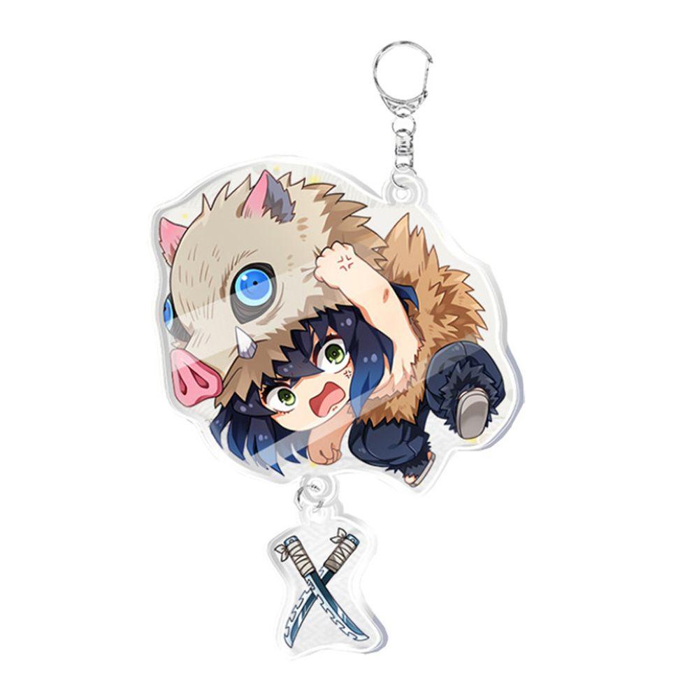 Móc Khóa Nhựa Acrylic Họa Tiết Hoạt Hình Kimetsu Demon Slayer