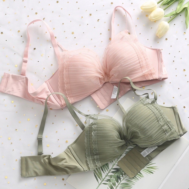 Bộ đồ lót ren sexy cao cấp CharmAiry nâng ngực, không gọng Nơ Đại Dễ Thương
