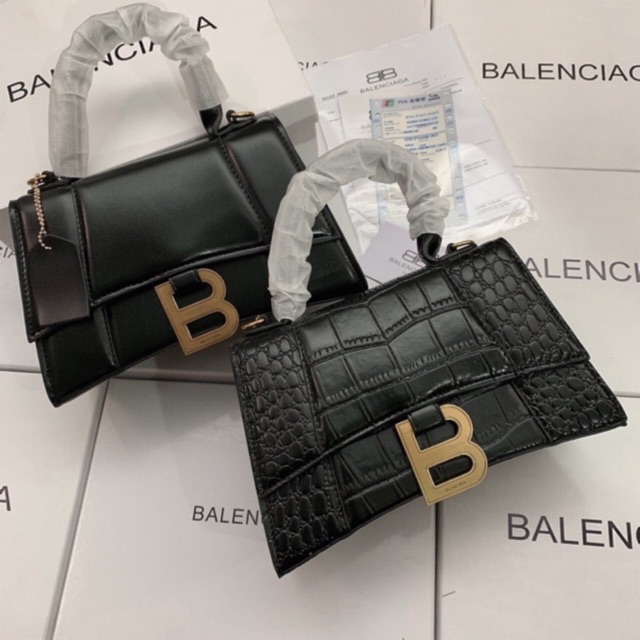Túi balen về đen trơn + vân rắn 2 sz 19,22 fullbox