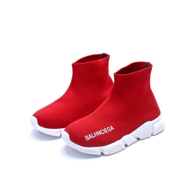 【Giày cao cổ】┅☑2019 Spring and Autumn Sports Single Shoe Boys Sock Boots Children's Korean Version Baby Short Girls