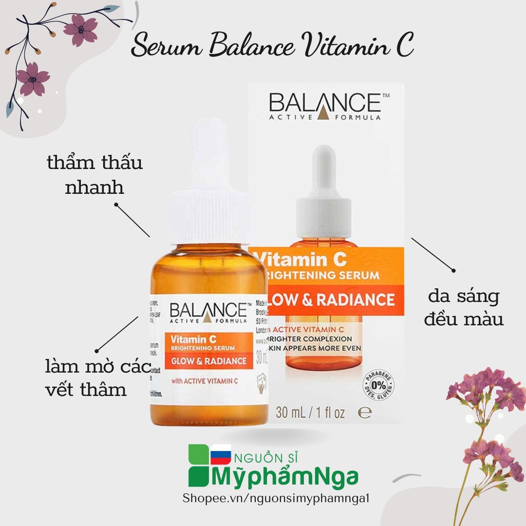 Serum Balance Vitamin C Trắng da, mờ giảm thâm 30ml