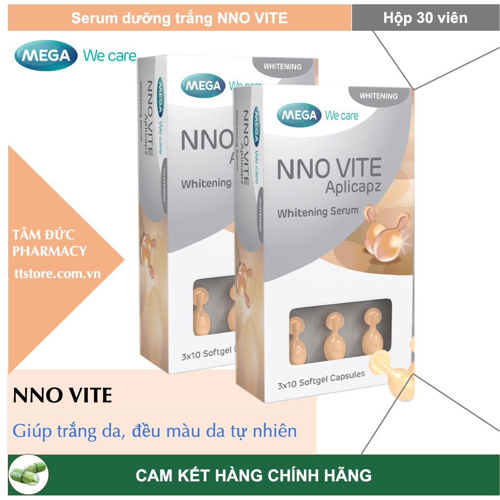 Serum NNO VITE - Mega We Care [Hộp 30 viên]  - Dưỡng trắng da và sáng màu, dưỡng sâu bên trong