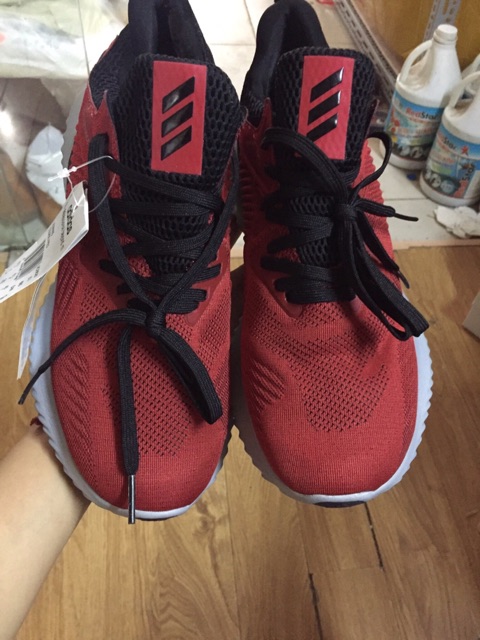 {Ảnh thật} Giày thể thao Adidas Alpha bounce màu đỏ đô