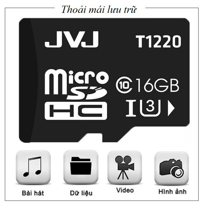 Thẻ Nhớ JVJ 64GB/ 32GB/ 16GB/8GB/4GB/2GB Tốc Độ Cao Chuyện Dụng Cho Camera, Điện Thoại, Loa Đài - BH 2 Năm