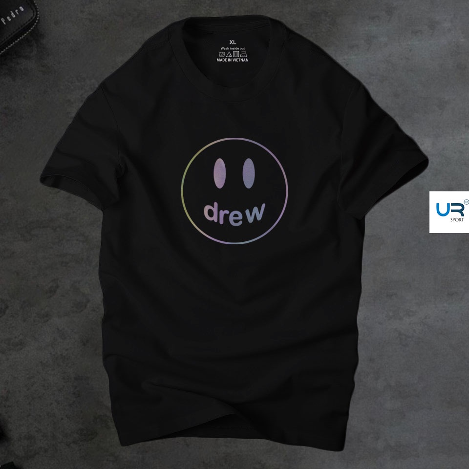 Áo thun nam nữ cổ tròn drew pản quang 7 màu vải cotton co giãn,dày dặn thoáng mát |ur sport