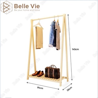 Giá treo quần áo, kệ treo quần áo gỗ thông tự nhiên 100%. Phong cách đơn giản, đẹp .
