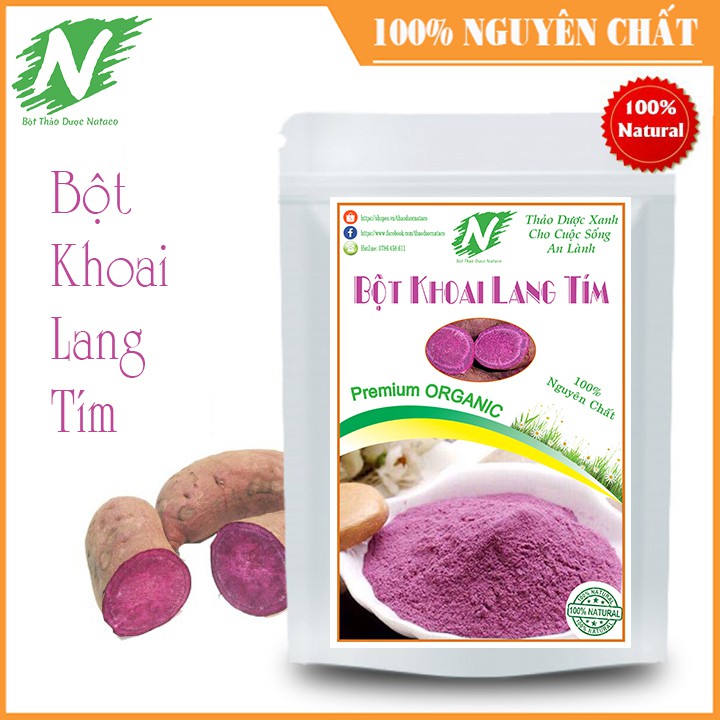 [HCM] Bột Khoai Lang Tím Hữu Cơ Nguyên Chất 100g Siêu Mịn