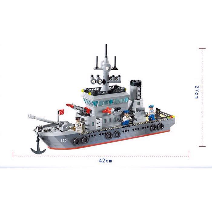 Lắp ráp xếp hình Lego city enlighten 820: Trận Đánh Chiếm Hòn Đảo Ở Đại Dương Của Tàu Tên Lửa Và Trực Thăng