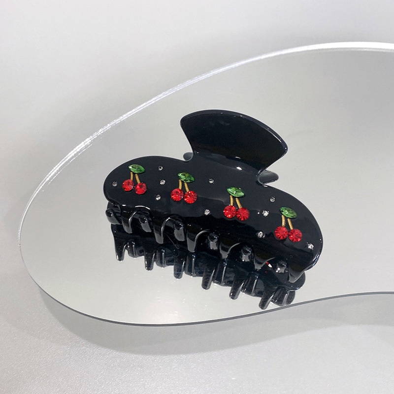 Kẹp Tóc Hình Trái Cherry Đính Đá Phong Cách Vintage Cho Nữ