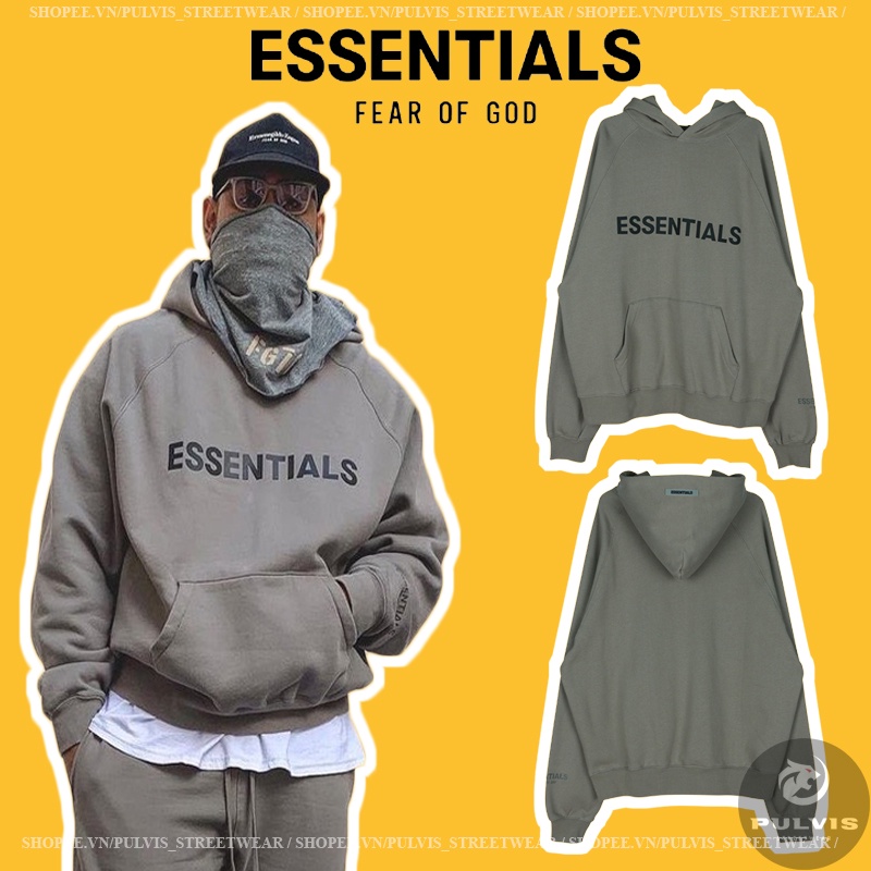 ⚡️[Hight Quality] - Áo hoodie FOG ESSENTIALS Charcoal ss20, áo hoodie fear of god essentials