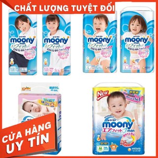 Tã bỉm moony nội địa nhật dán quần nb90/s84/m64/l54...