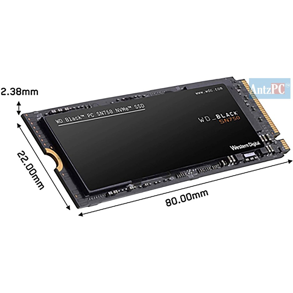 Ổ cứng SSD cắm trong chuẩn M.2 Western Black SN750 500GB 1TB NVMe 3D NAND  - Nhập khẩu Nguyên Seal US