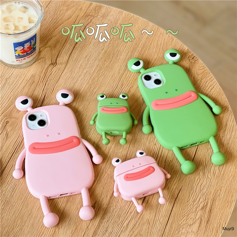 Ốp Máy Tính Bảng Chống Rơi Hình Ếch Ngộ Nghĩnh Cho IPad2021 10.2 Mini6 Air1 / Air2 Air4 / 5 Ipad9th mini4 / 5