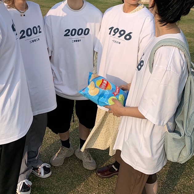 Áo Thun Ngắn Tay Dáng Rộng Thời Trang Dành Cho Cặp Đôi