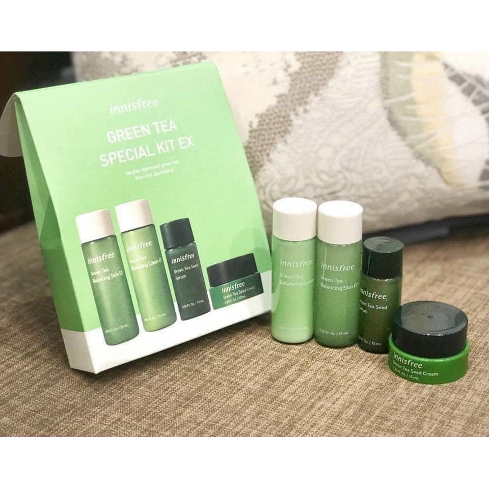 Bộ dưỡng da dùng thử Innisfree Trà Xanh Green Tea Special Kit EX Set (4 món)