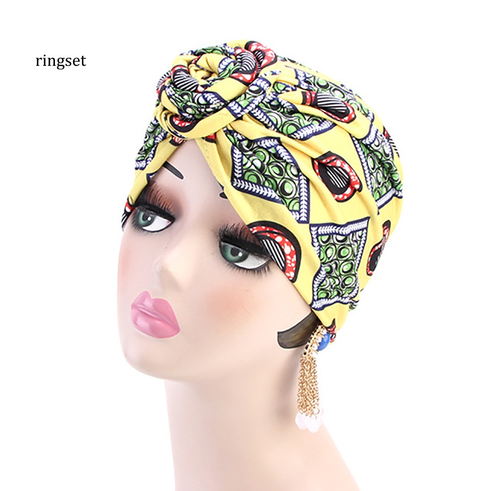 Khăn Turban Thắt Nút Co Giãn Phong Cách Hồi Giáo Cho Nữ