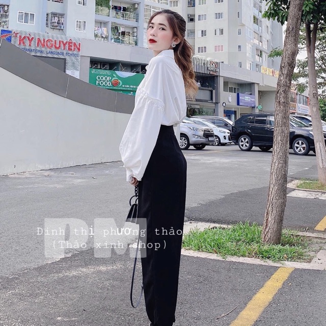 Sét áo sơ mi lồng đèn + quần bagy có size