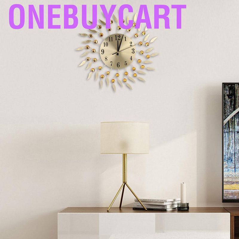 Onebuycart Alinory wall clock  innovative flower shaped home office living room decorative silent quartz cloc