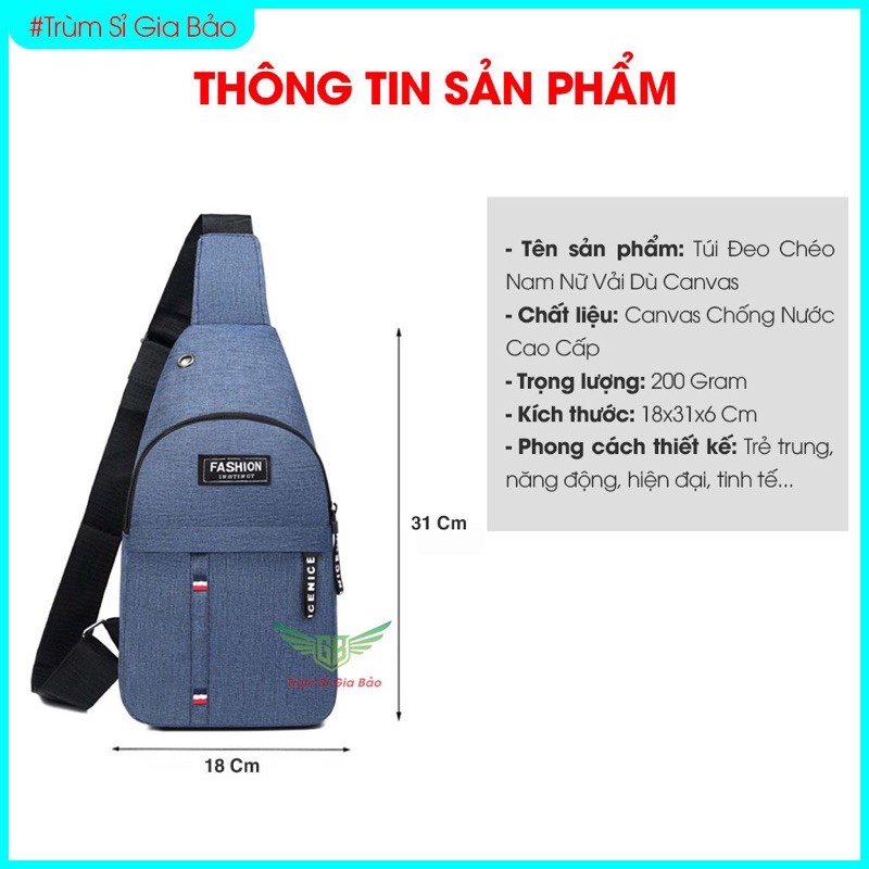 Túi Đeo Chéo Thời Trang Vải Canvas Phong Cách Hàn Quốc. | WebRaoVat - webraovat.net.vn