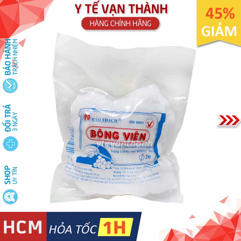 ✅ Bông Gòn Viên- Bảo Thạch, Hoặc Nhãn Hiệu Tương Đương -VT0214