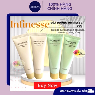 [ALBION] Mẫu mới 2022 Sữa xoay sáng da, nâng cơ Infinesse Whitening pump milk 30g (Auth 100%, Hàng chính hãng Store Albi