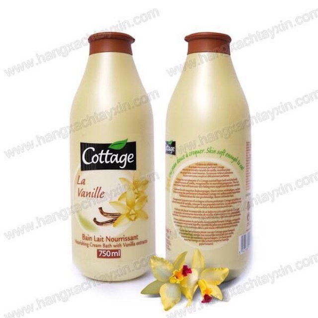 Sữa tắm trắng da cấp ẩm collagen vanille 750ml pháp