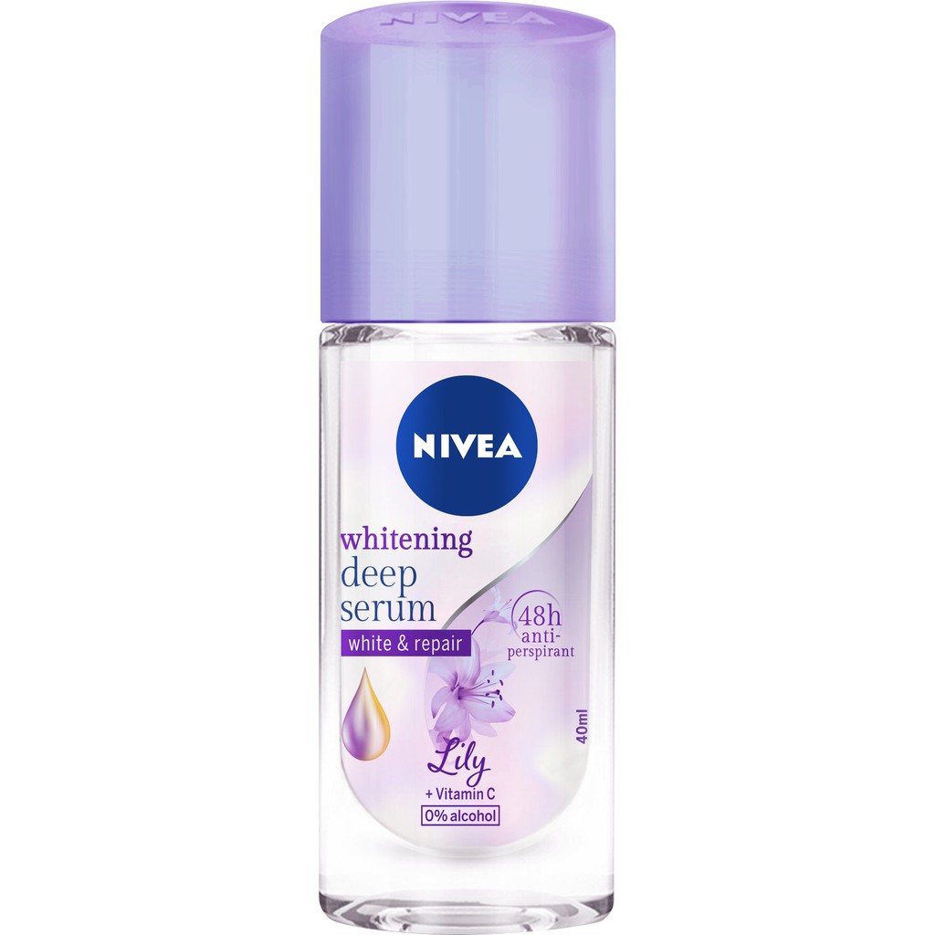 Lăn ngăn mùi Nivea serum trắng mịn hương hoa Lily (40ml) - 85310