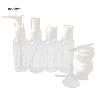 Bộ 9 lọ nhựa chiết mỹ phẩm tiện lợi khi đi du lịch