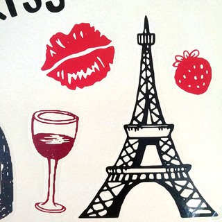 Tấm sticker dán chủ đề PARIS ( kích thước 27cm x 37cm )